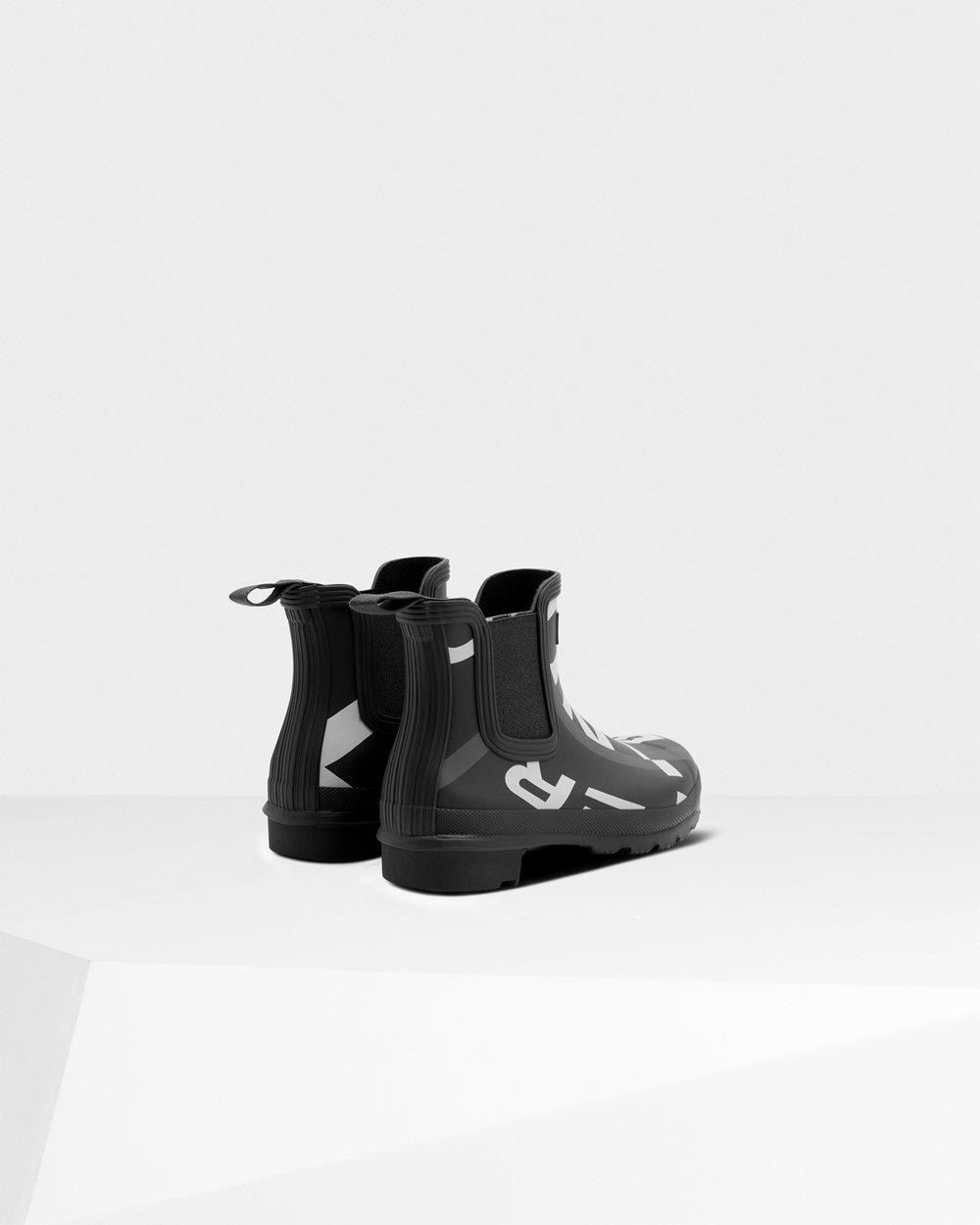 Women Hunter Original Exploded Logo | Chelsea Boots Black | NZ-18203-ZDEB